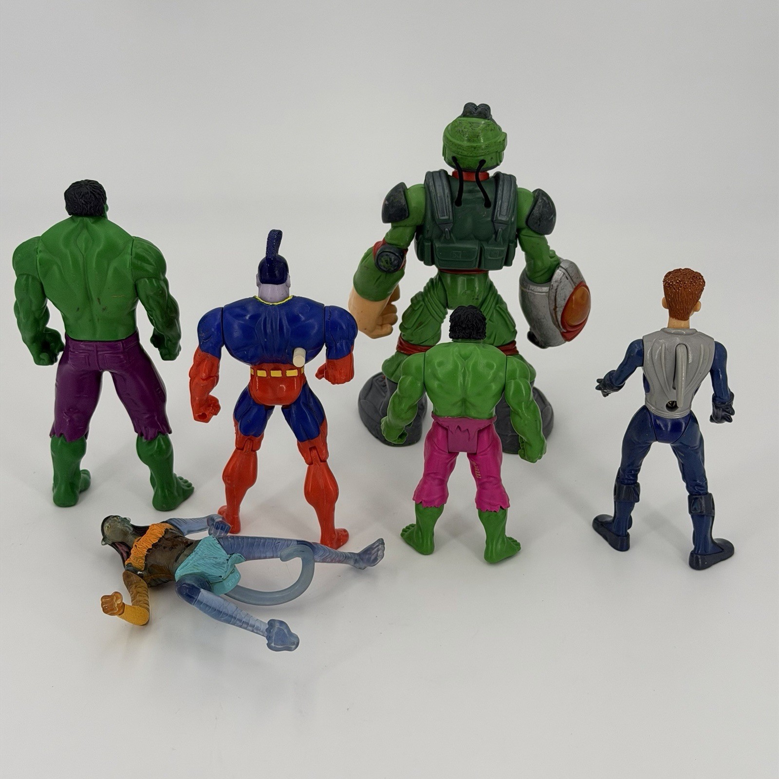 Marvel DC Super Hero Action Figures Lot Super Man Hulk Avatar Sharkboy 6 Pcs Y2K