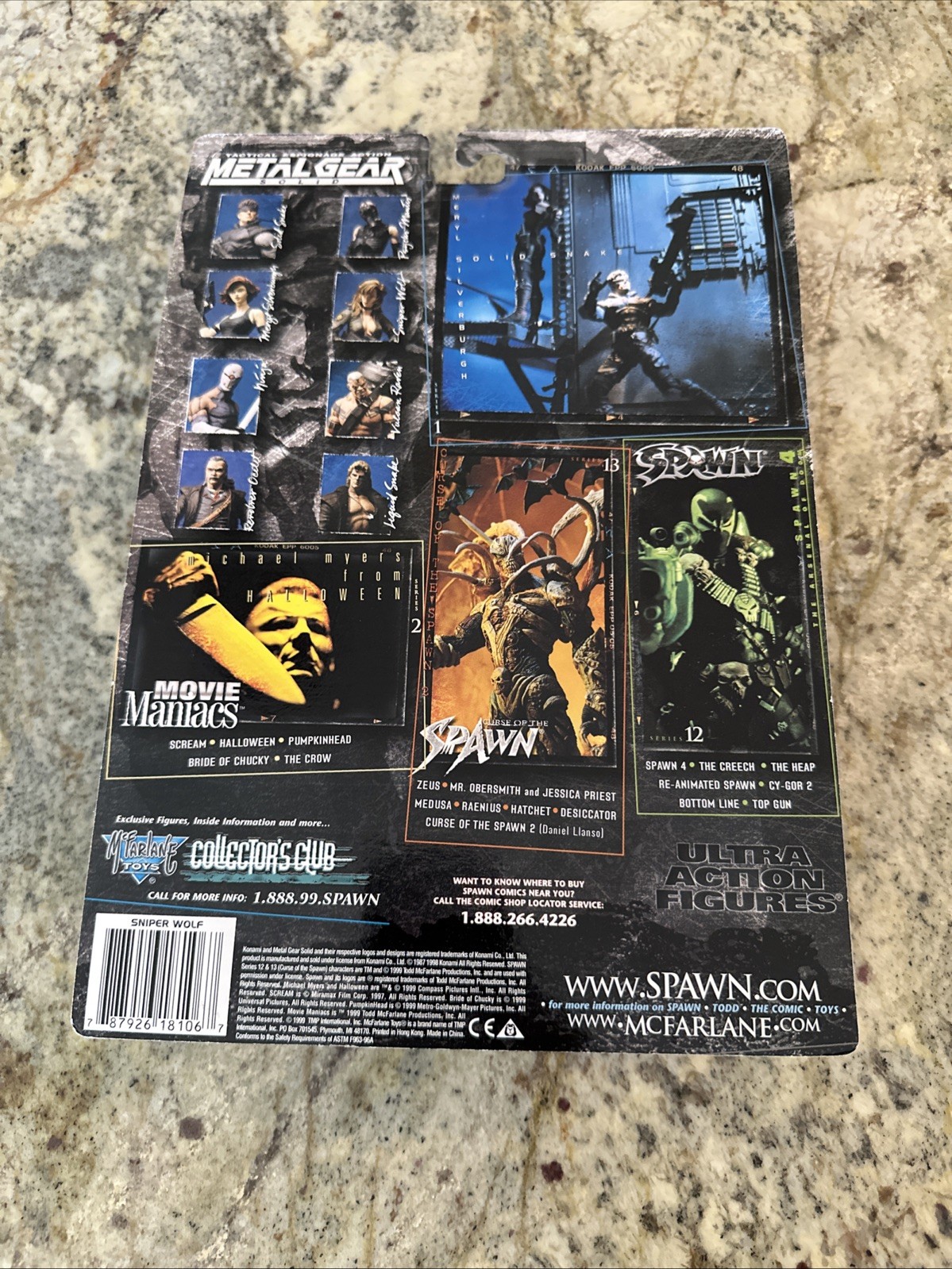 Konami McFarlane Toys Metal Gear Solid Snake Tactical Espionage Action Figure