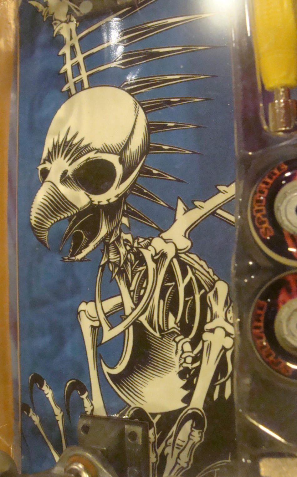 2002 Tech Deck Skateboard ~Tony Hawk 27cm Handboard~ Birdhouse Skeleton/Spitfire