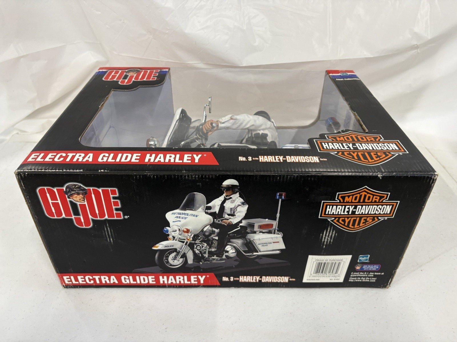 2001 HASBRO 12&Prime; GI JOE ELECTRA GLIDE #3 IN THE HARLEY-DAVIDSON SERIES NEW IN BOX