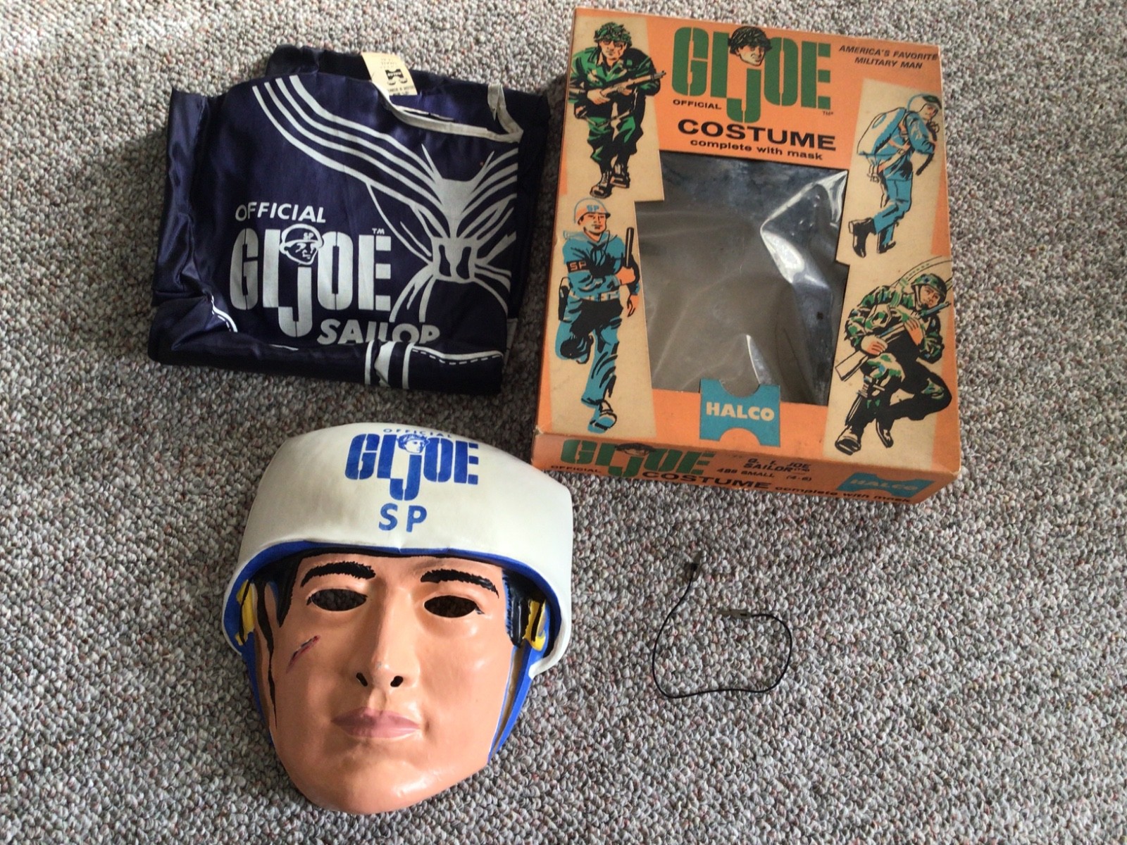 60s HALCO GI JOE SP SAILOR HALLOWEEN COSTUME IN ORIG BOX NEVER WORN OLD STOCK
