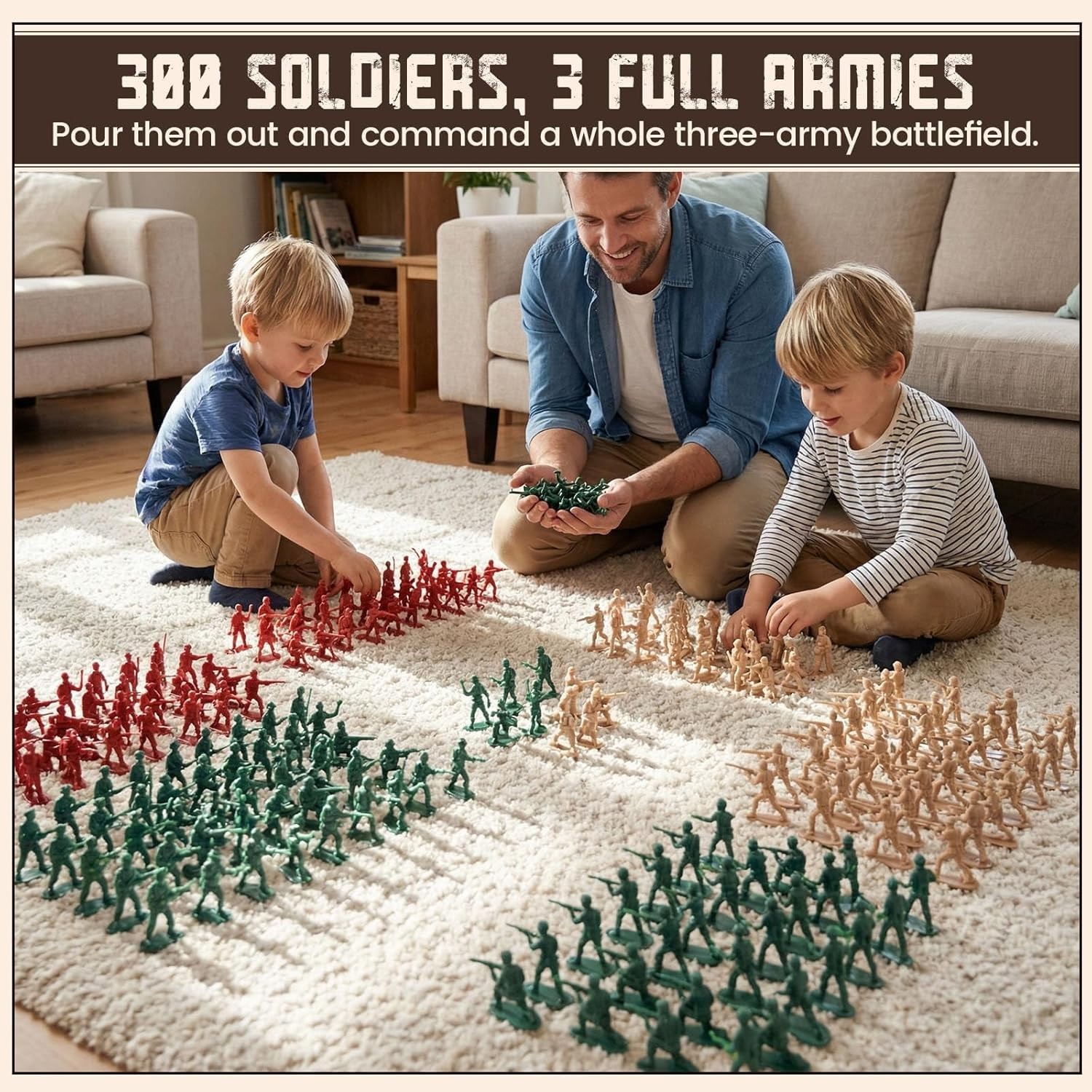 Classic 300-Piece Army Men Set – Durable Military Action Figures for All Ages