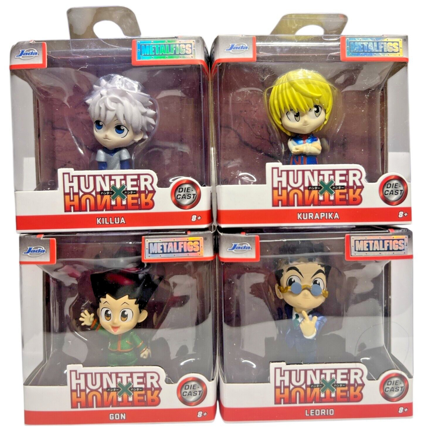 HUNTER X HUNTER METALFIGS 2.5&Prime; KILLUA, LEORIO, GON, KURAPIKA Diecast Figures NEW
