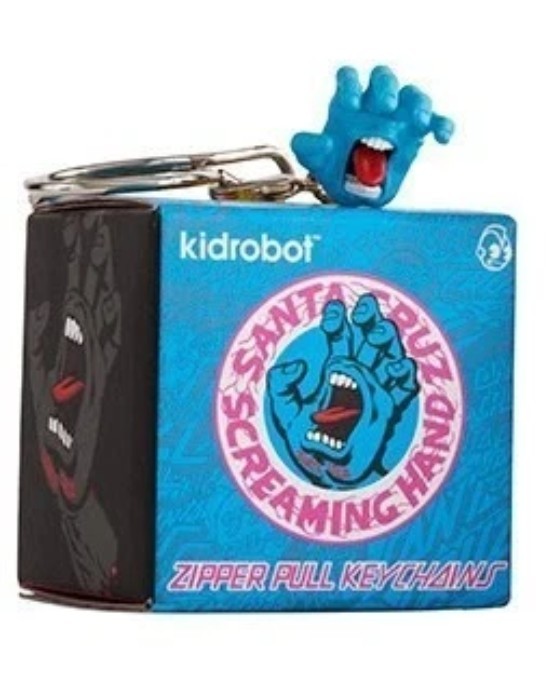 One(1) Santa Cruz Screaming Hand Zipper Pull by Kidrobot Single Sealed Blind Box