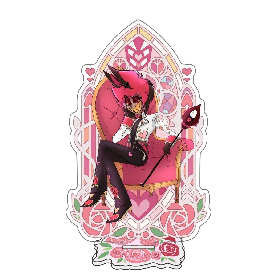Hazbin Hotel Valentine Dust Charlie Acrylic Desktop Standee Decor Display 15CM