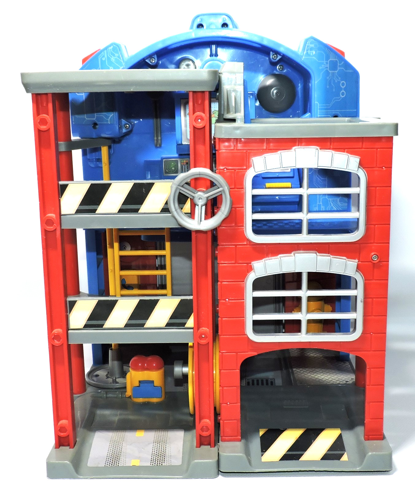 Transformers Rescue Robots Optimus Prime Fire Station Firehouse Toy Light Sounds