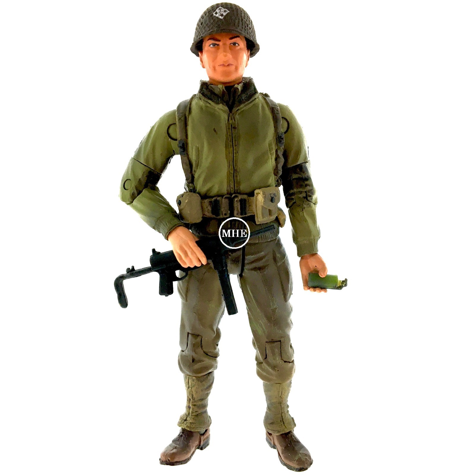 1:18 Blue Box Toys BBi Elite Force WWII US Army Infantry Grease Gun Soldier