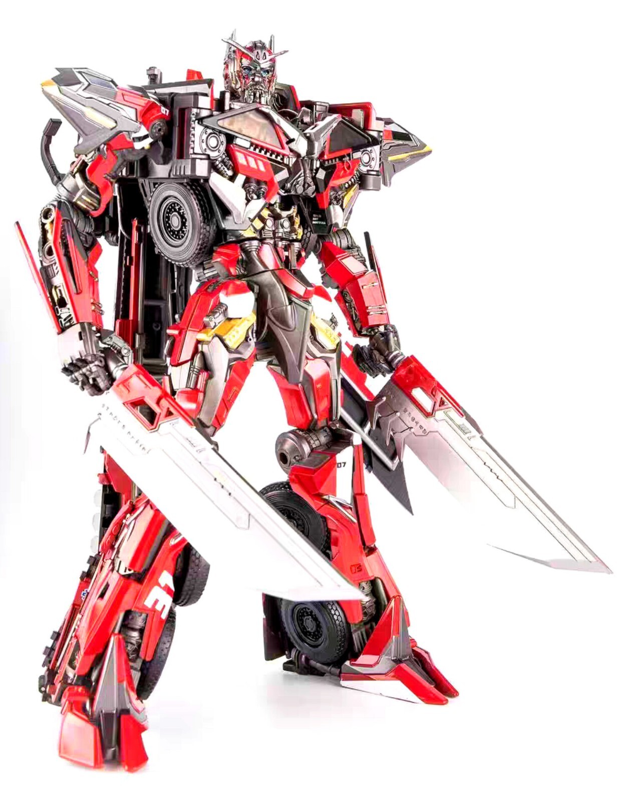 Holiday-Enlarged Version! OV-01 Sentinel Prime Diecast Figure/With LED Eyes Glow