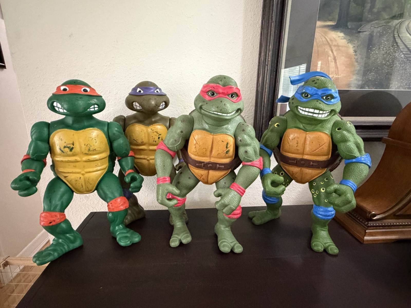 1989-90 Mirage Studios Teenage Mutant Ninja Turtles 13&Prime; Leonardo Raph Don Mikey