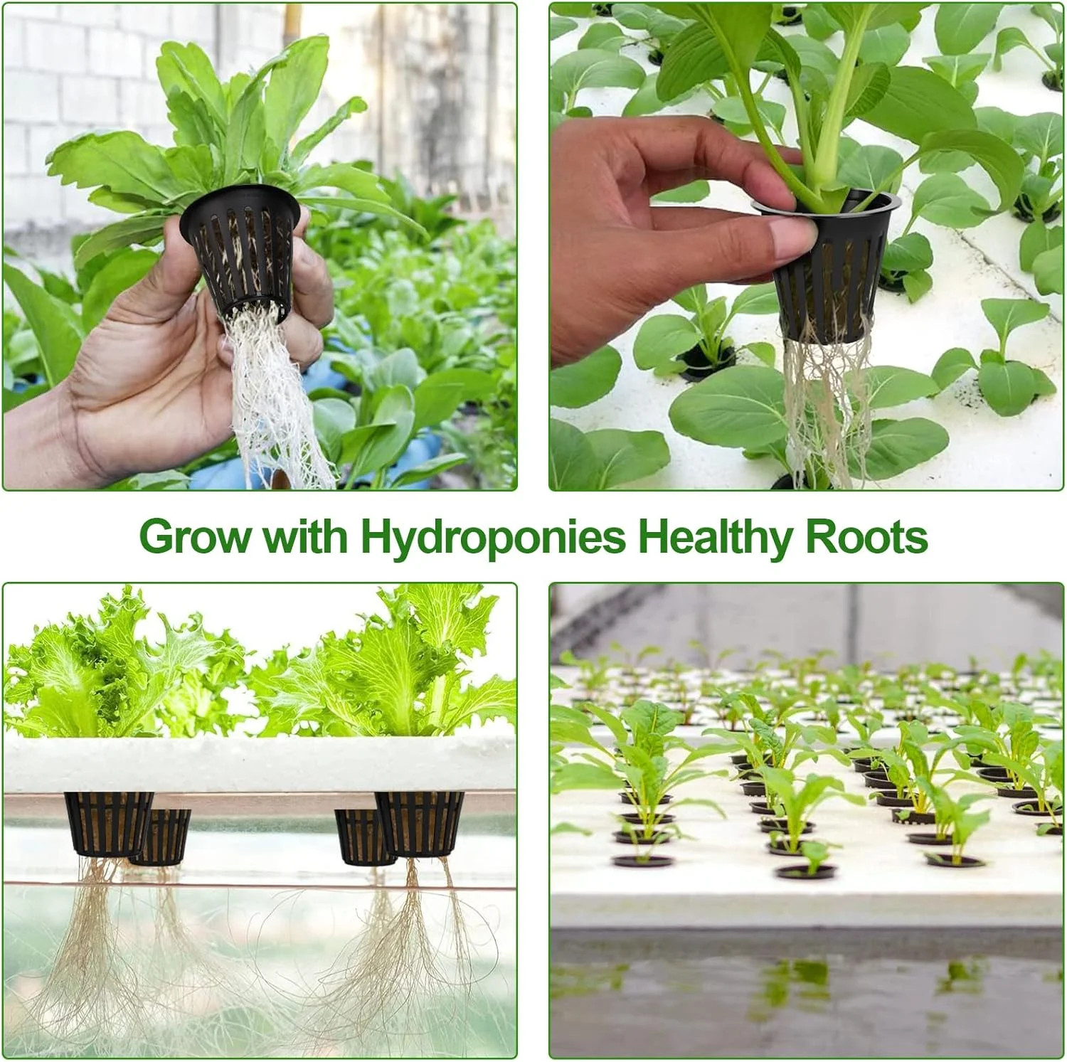 50PCS 2 inch Net Pots, Hydroponics Cup, Net Cups for Indoor or Outdoor Growing