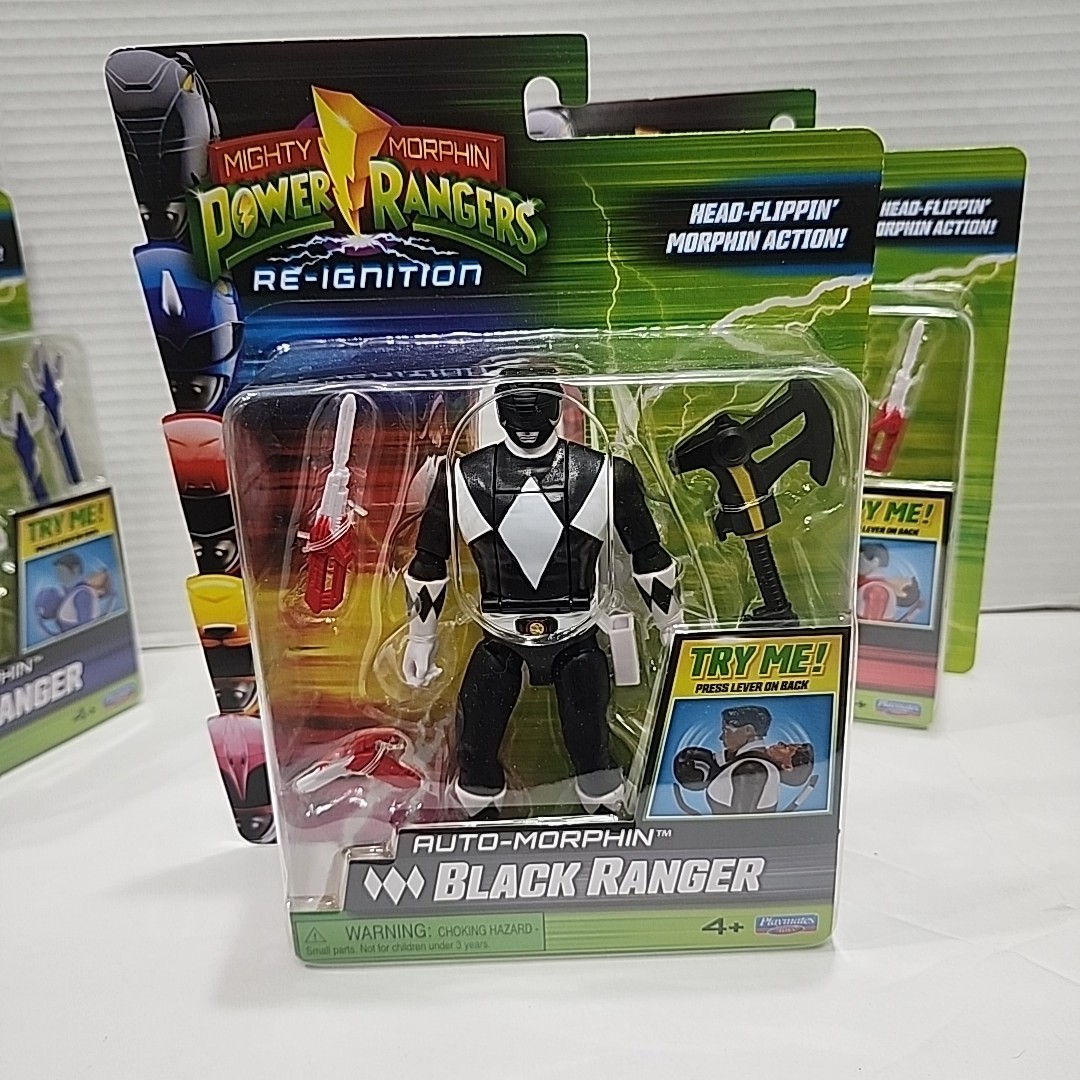 Power Rangers Re-Ignition Auto Mighty Morphin Head-Flippin&rsquo; Lot Set Playmates