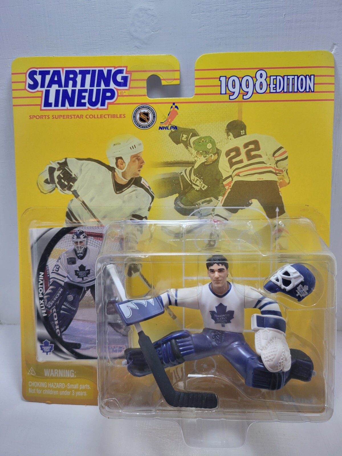 1998 STARTING LINEUP KENNER NIP FELIX POTVIN TORONTO MAPLE LEAFS FREE SHIP