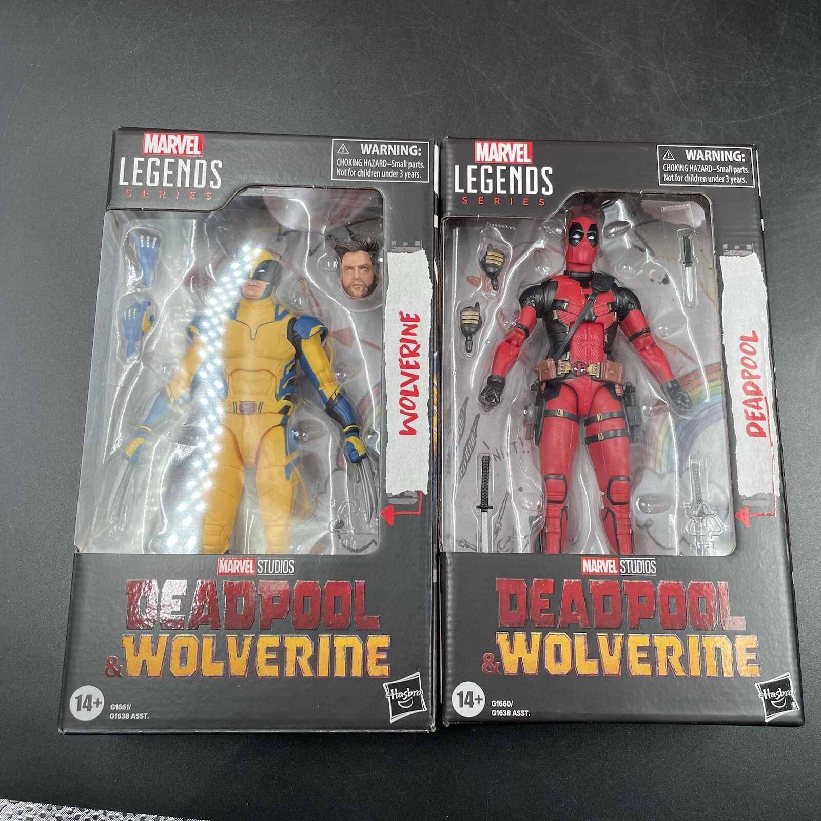 Marvel Legends Deadpool & Wolverine Movie Figures Set IN HAND Yellow MCU Hugh