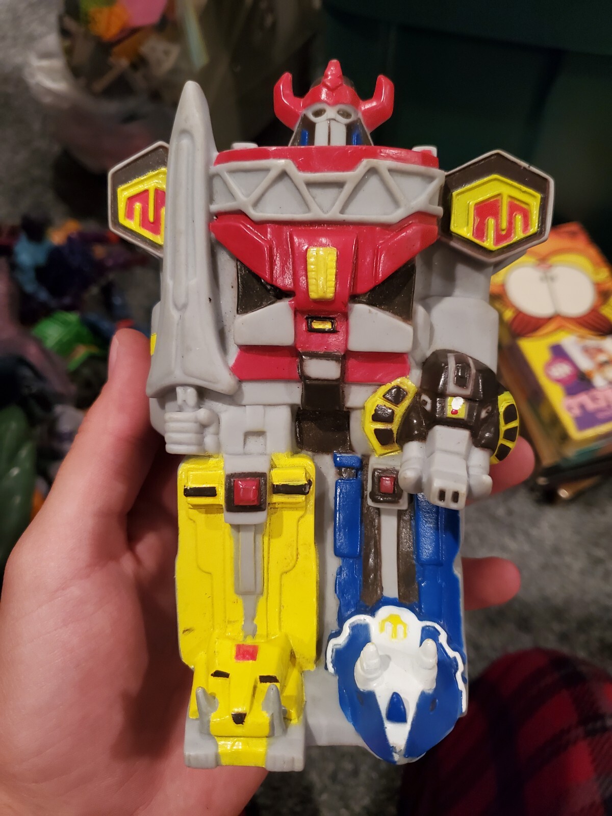 Vintage 1994 Janex Might Morphin Power Rangers Megazord Vinyl Bank No Stopper