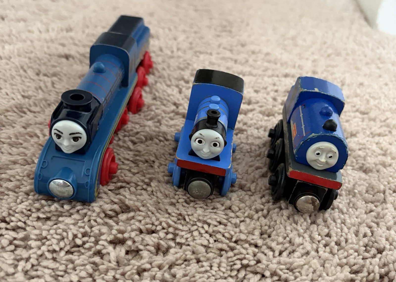 Thomas & Friends Wooden Railway Train FRIEDA W/ TENDER, MILLIE, WILBERT – Used