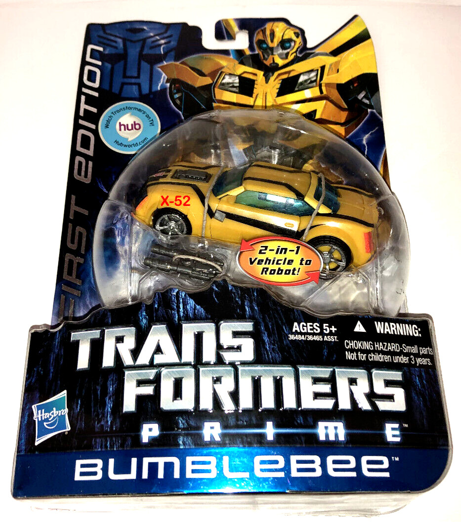 Transformers Prime Bumblebee First Edition figure sports car autobot DENT CARD
