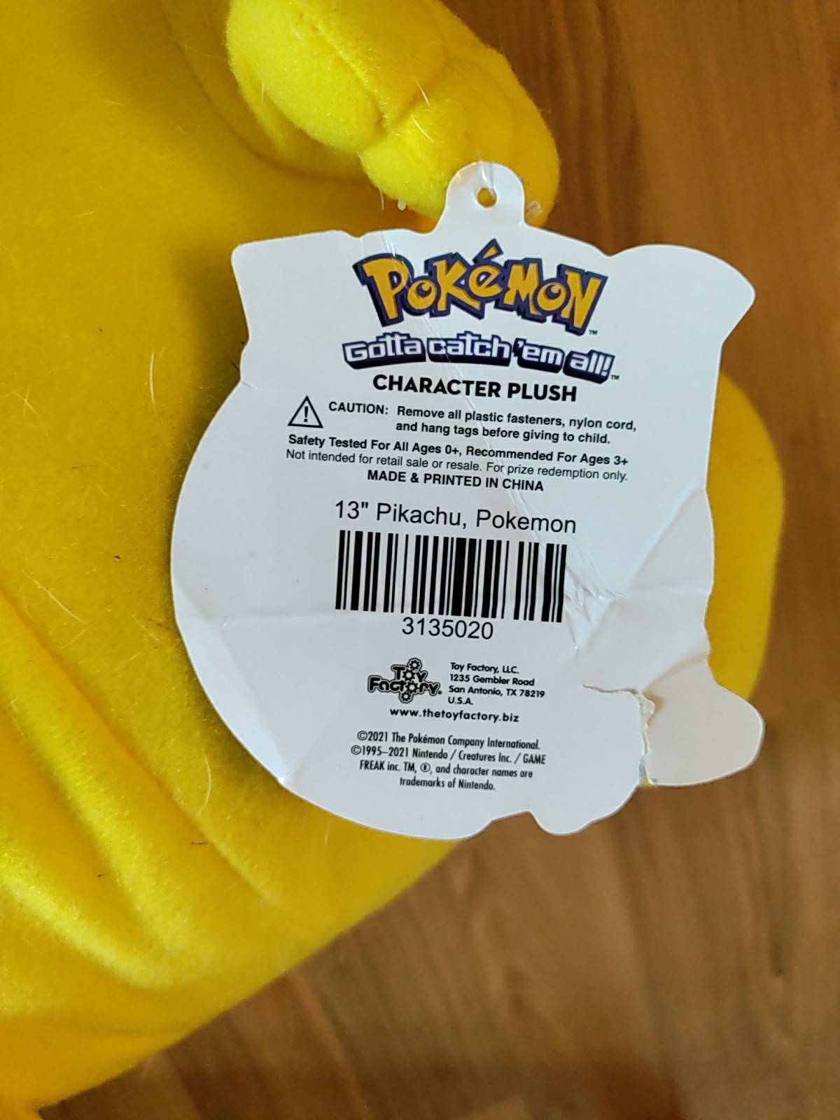 NWT Official Licensed Pokemon Pikachu Plush Stuffed Toy Large 13&Prime; Authentic New