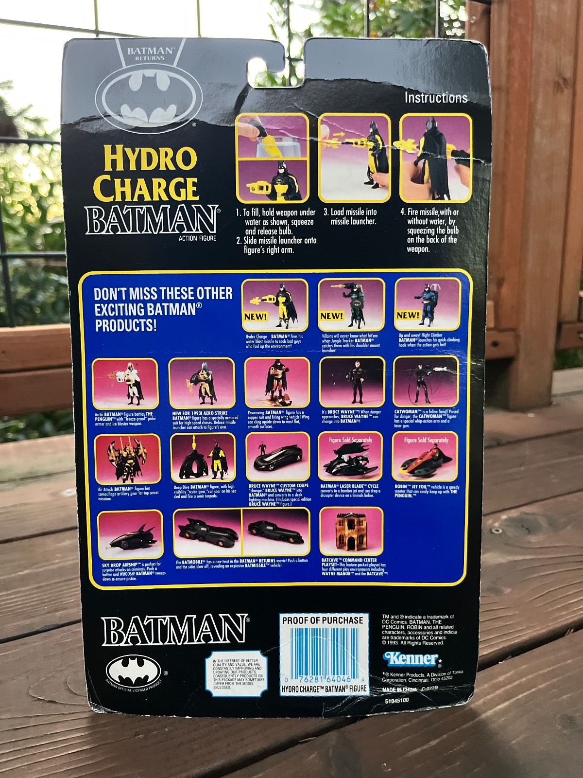 Hydro Charge Batman Kenner Batman Returns Series 2 1993 – MOSC – NEW