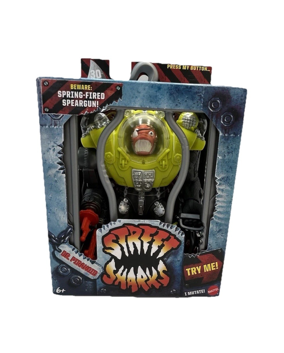 Mattel Street Sharks 30th Anniversary 6&Prime; Action Figure Dr. Piranoid New In Box