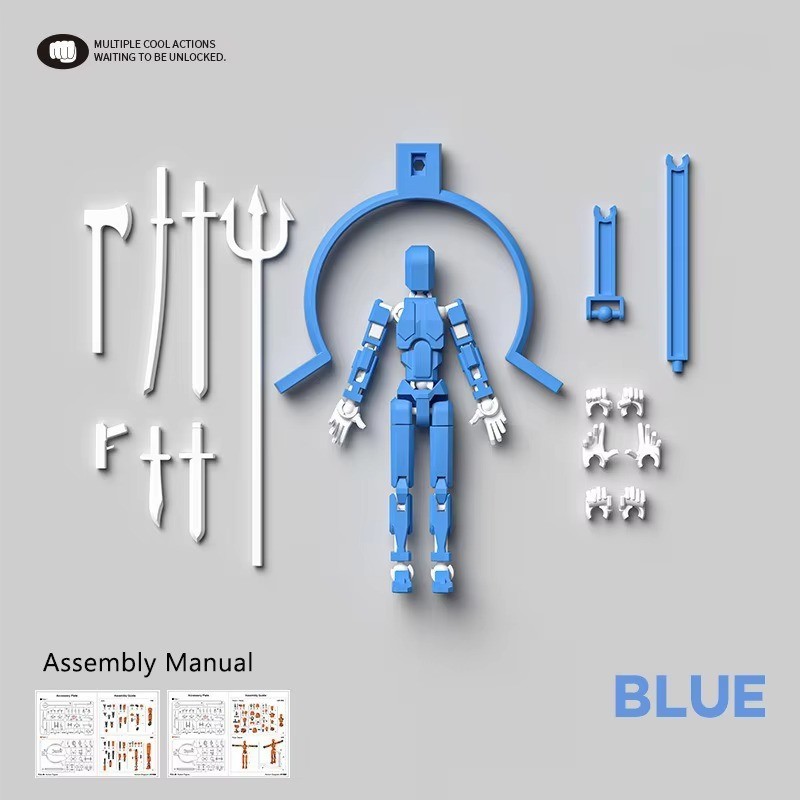 Dummy 16 Action Figure Multi-Jointed Movable Mannequin Robot 3D Printed