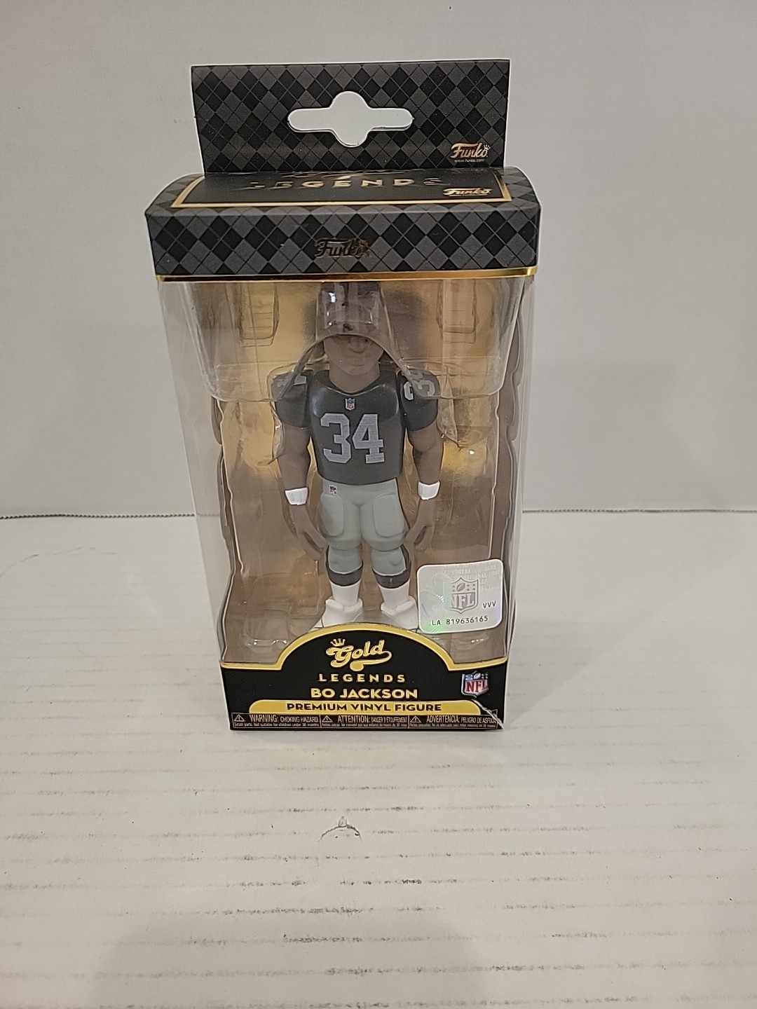 Vinyl Gold NFL Raiders Bo Jackson Black And Silver 5 inch Figure by Funko