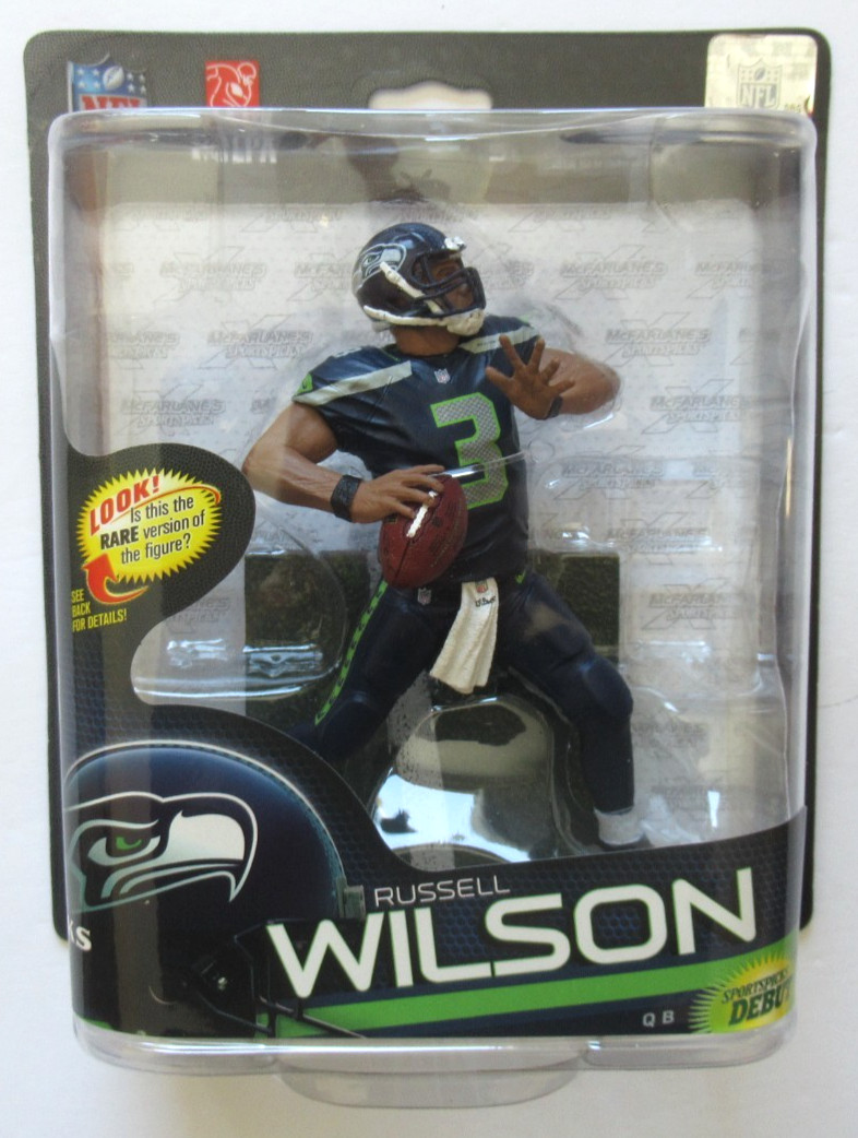 RUSSELL WILSON MCFARLANE NFL SERIES 33 SEAHAWKS QB 6&Prime; ROOKIE FIGURE SEALED NEW