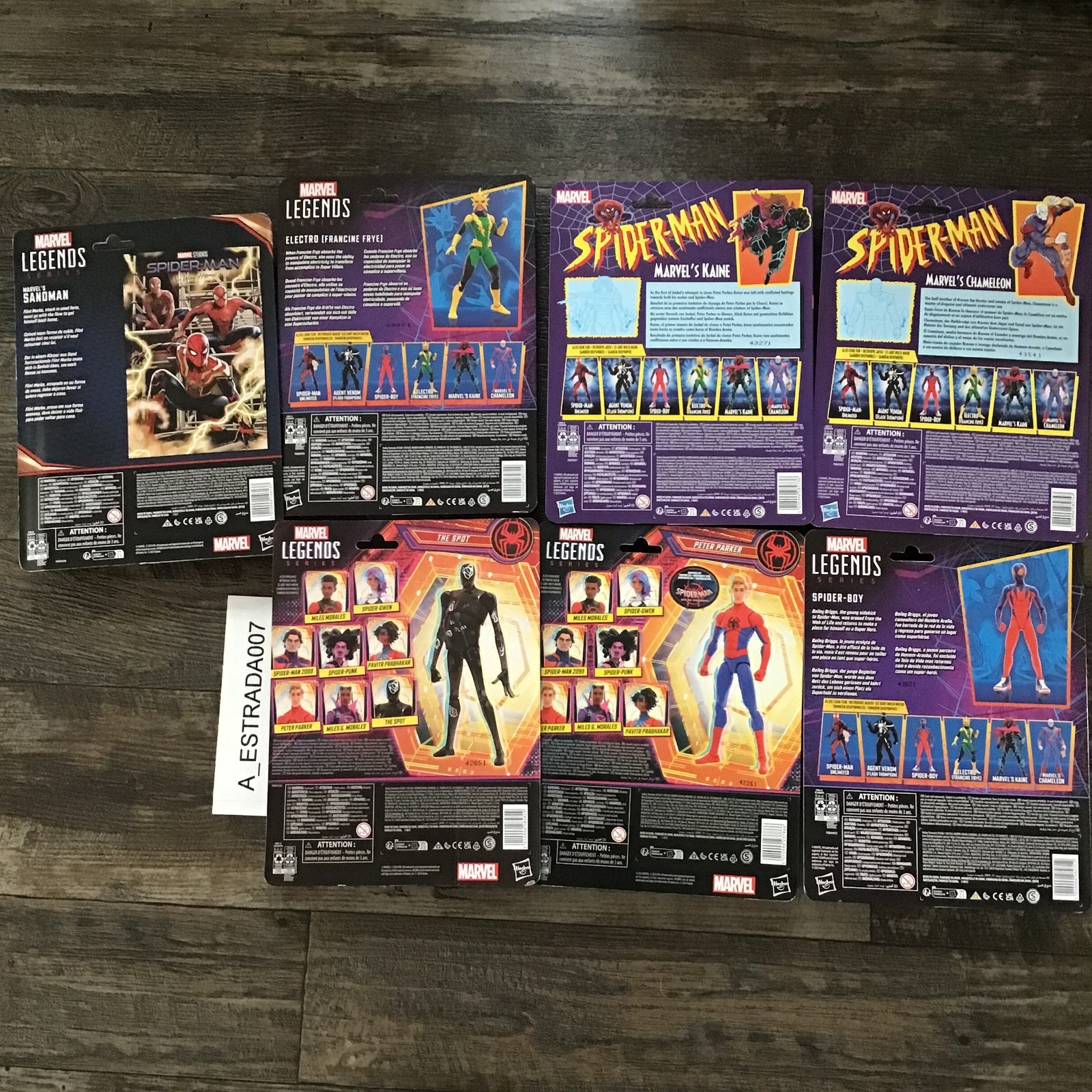 Marvel Legends Spider-Man The Spot/Spider Boy/Chamaleon/Kaine/Electro Lot of 7