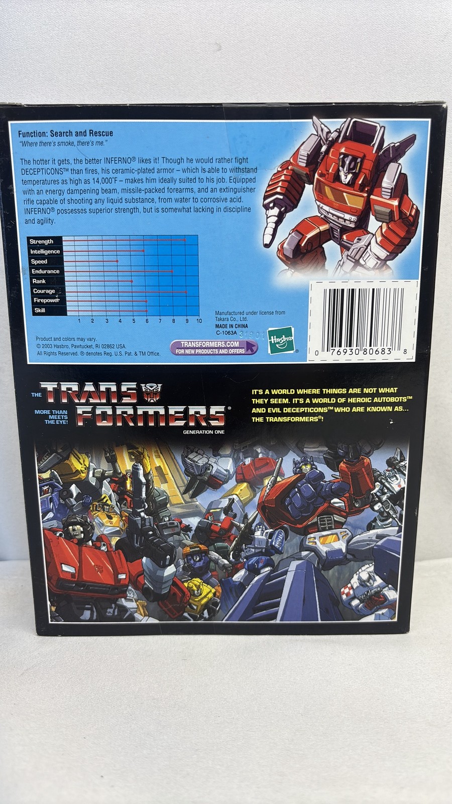 Hasbro Transformers Figure Generation One Commemorative Series V Autobot Inferno