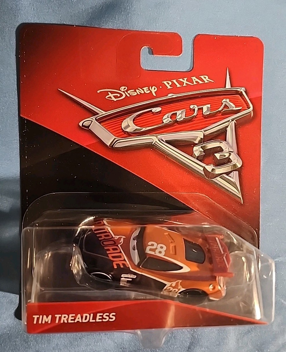 Cars 3 Tim Treadless Disney Pixar car NEW 28 nitroade NIP