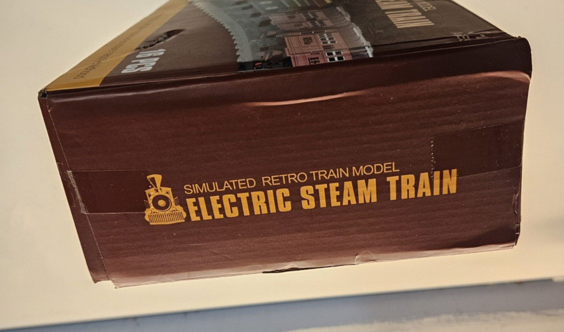 Simulated Retro Train Model 16 Pcs Electric Steam Train NO.699-18A (Open – Box /