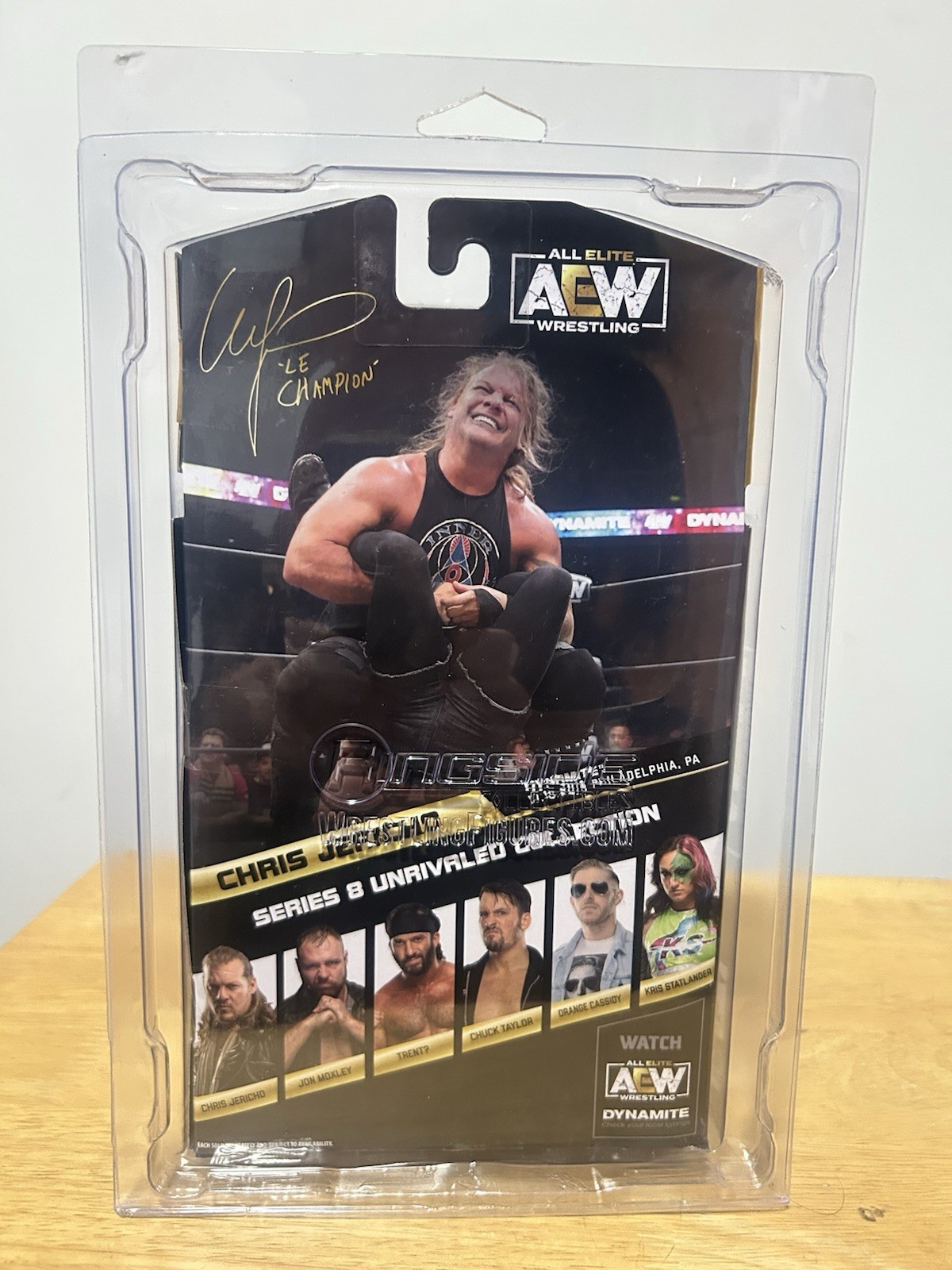 CHRIS JERICHO AEW UNRIVALED SERIES 8 FACTORY SEALED W/FIGURE DEFENDER