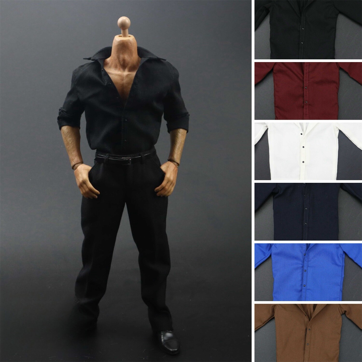 1/6 Male Leisure Shirt Model Fit 12 » Standard Muscle Figure Body