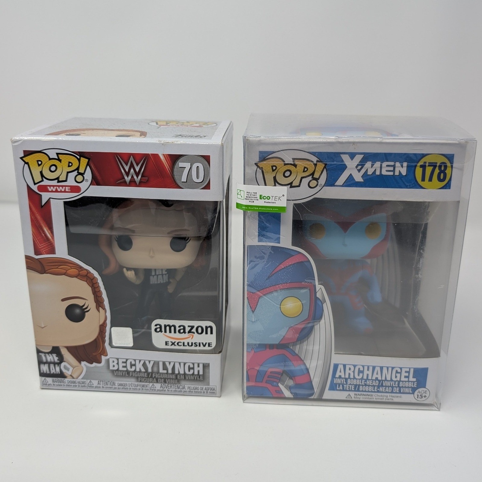Funko Pop WWE Becky Lynch Amazon Exclusive 70 & Marvel X-Men Archangel 178 Lot