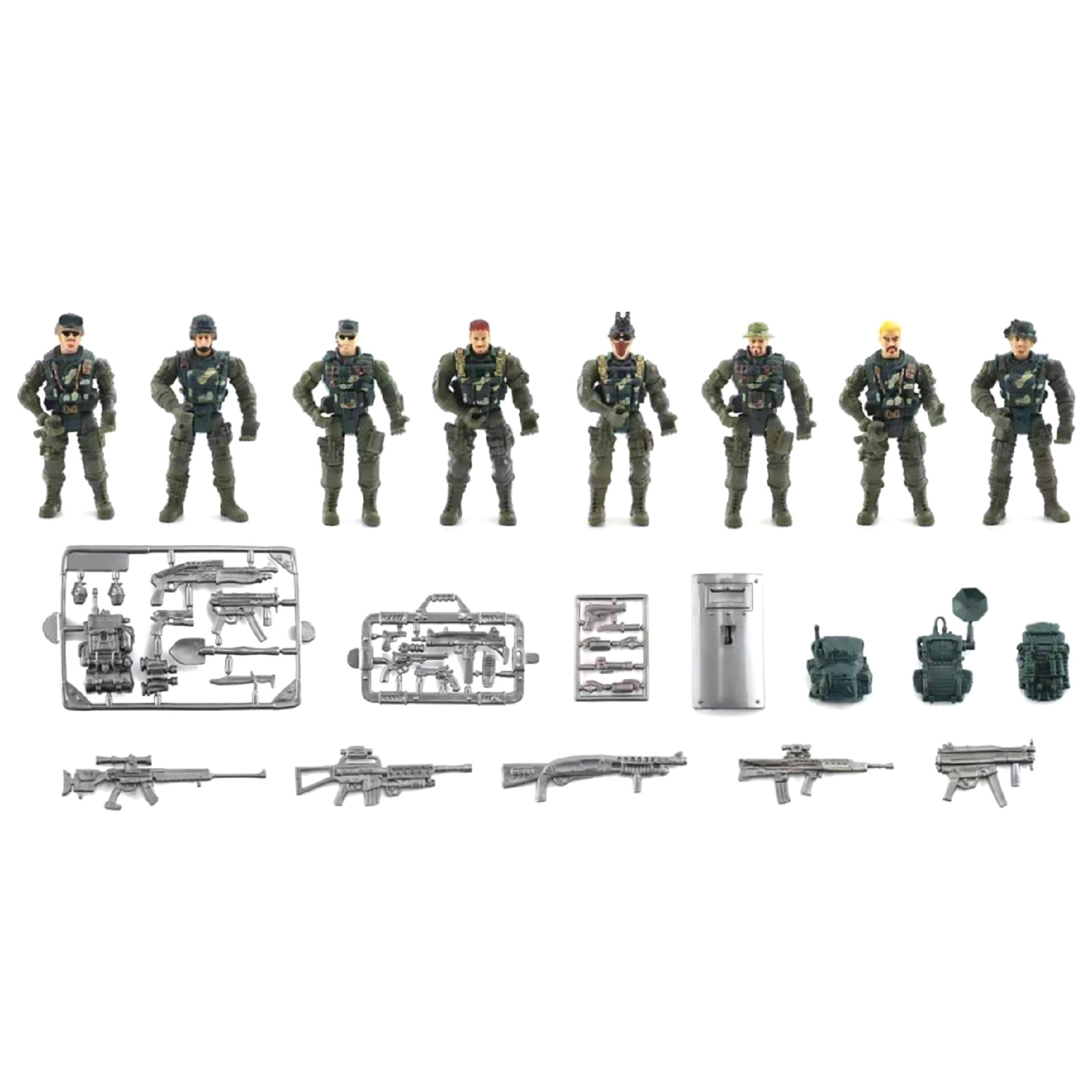 8pcs 10cm Movable Joints Military Soldiers SWAT Action Figure Model Toy Gift