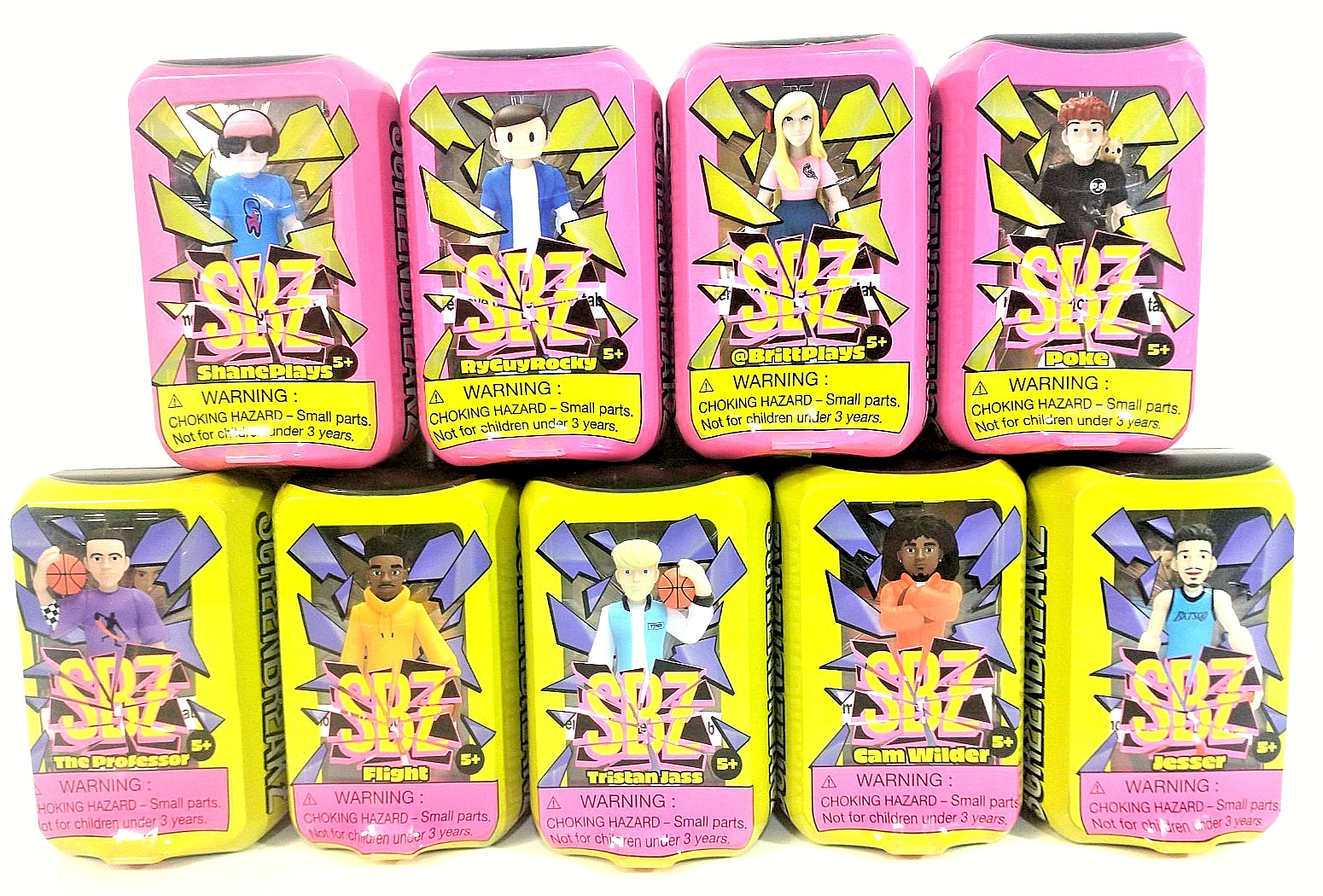 9 ScreenBreakZ GamerZ SBZ Figures Toy Lot New BrittPlays Poke Cam Wilder Flight