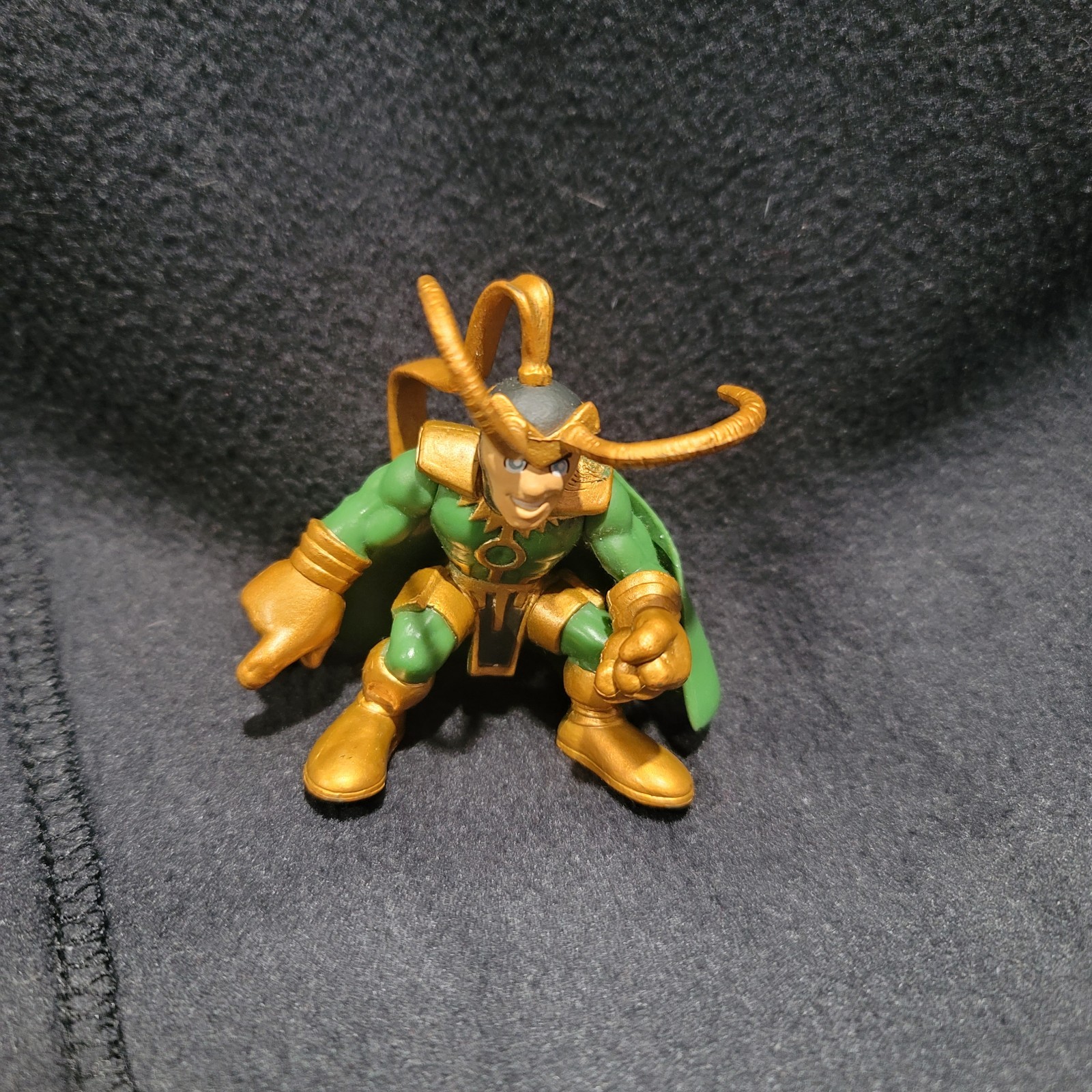 Marvel Super Hero Squad RARE LOKI Bronze / Dark Green from Avengers Wave 4