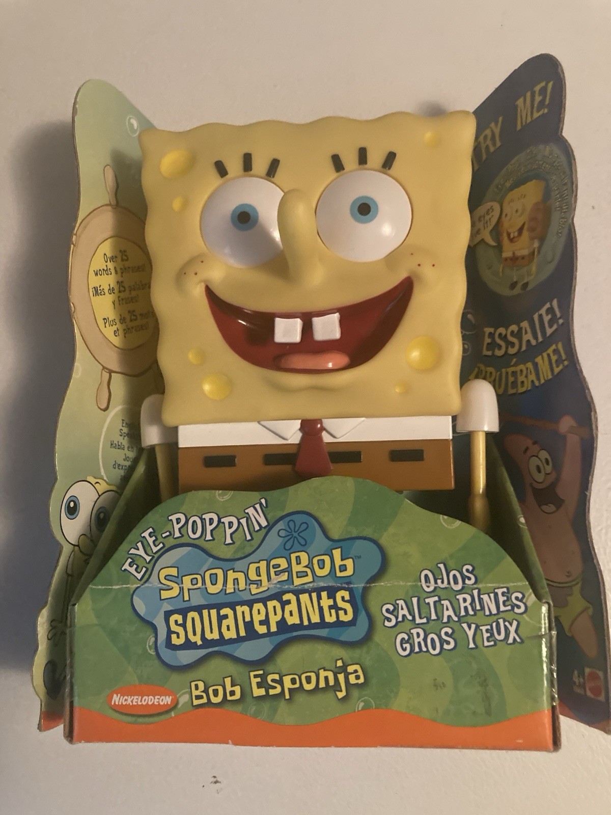 Vintage Nickelodeon Mattel Eye-Poppin&rsquo; Talking Spongebob Squarepants. See Desc