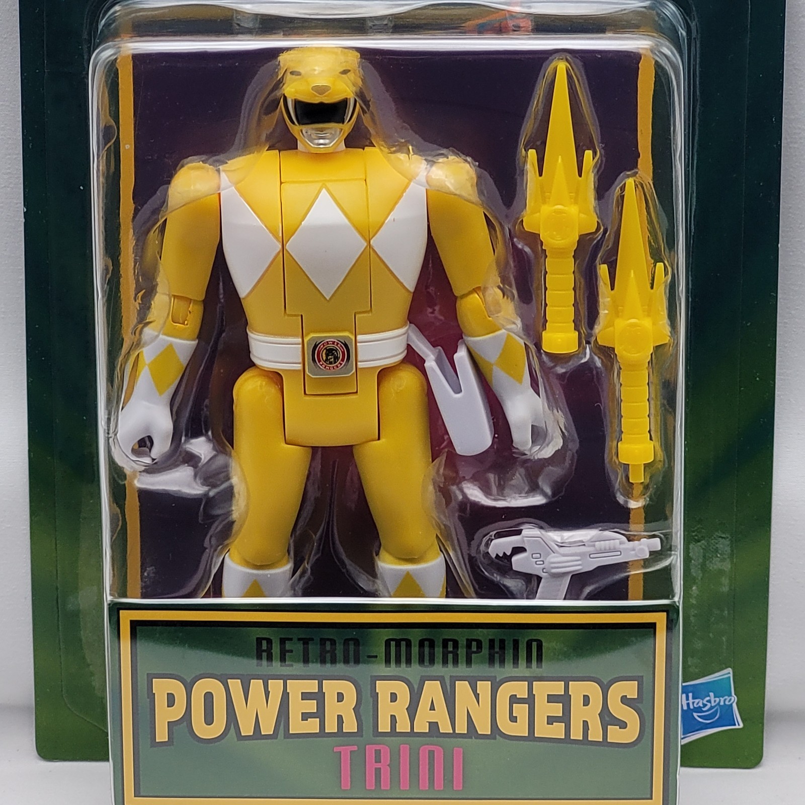 Hasbro Retro Morphin Power Rangers Tommy White Green Ranger Complete Set Ninjor