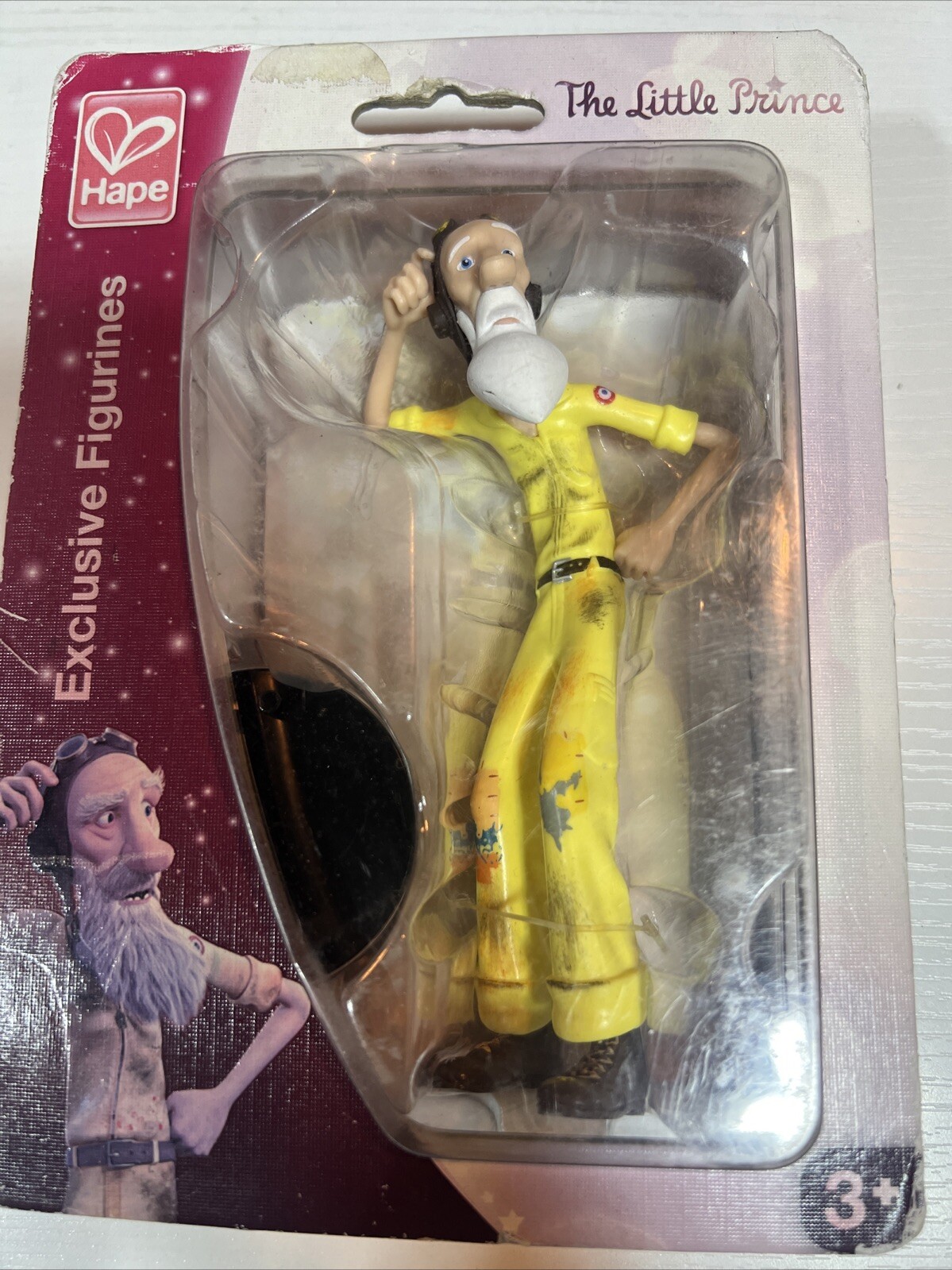 HAPE THE LITTLE PRINCE – PILOT ACTION FIGURE SET w/ STAND MISP NEW SEALED
