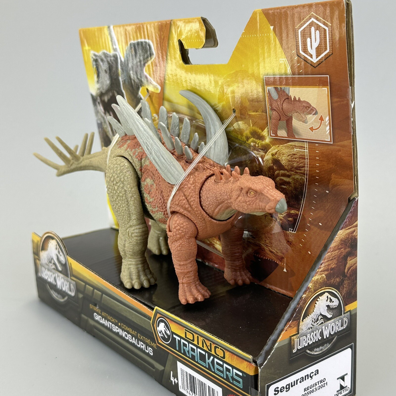 Mattel Jurassic World Strike Attack Gigantspinosaurus Dinosaur Figure 7&Prime; Length