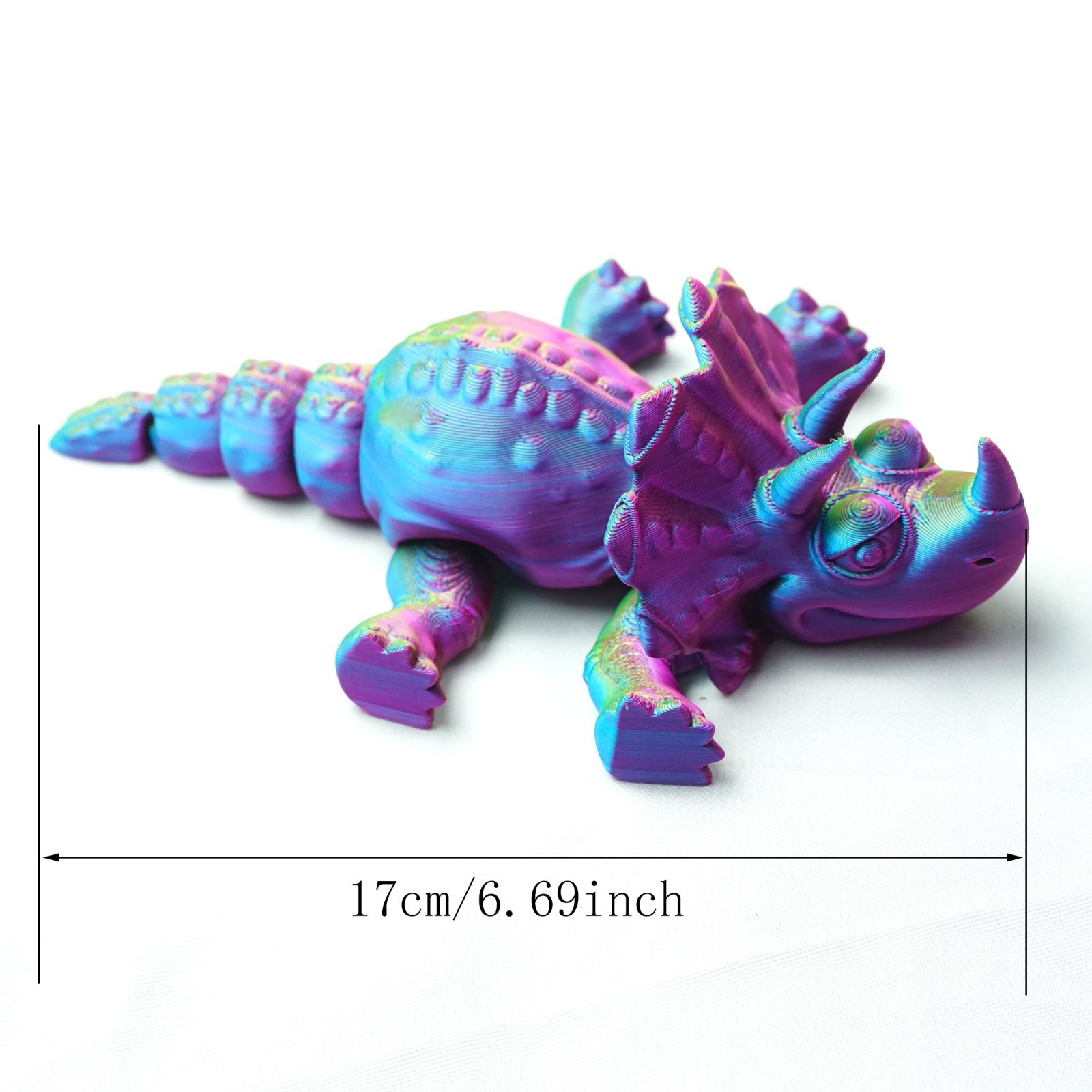 3D Printed Triceratops Model,Articulated Animals figure,Fidget Toys Home Decor