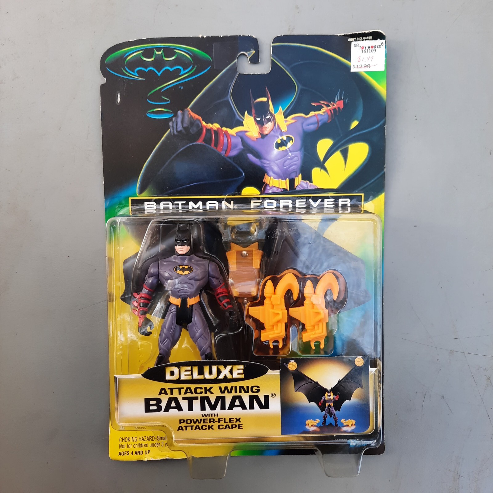 Vintage 1995 Kenner Batman Forever Deluxe Attack Wing Batman