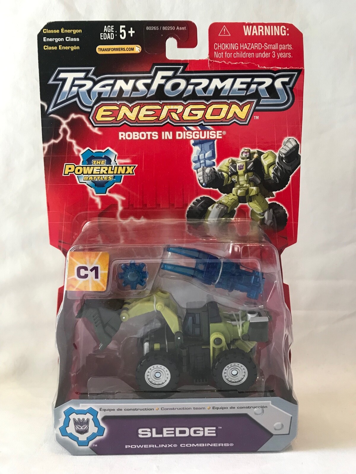 2004 Transformers Energon RID SLEDGE C1 Powerlinx Battles Constructicon NEW MOC
