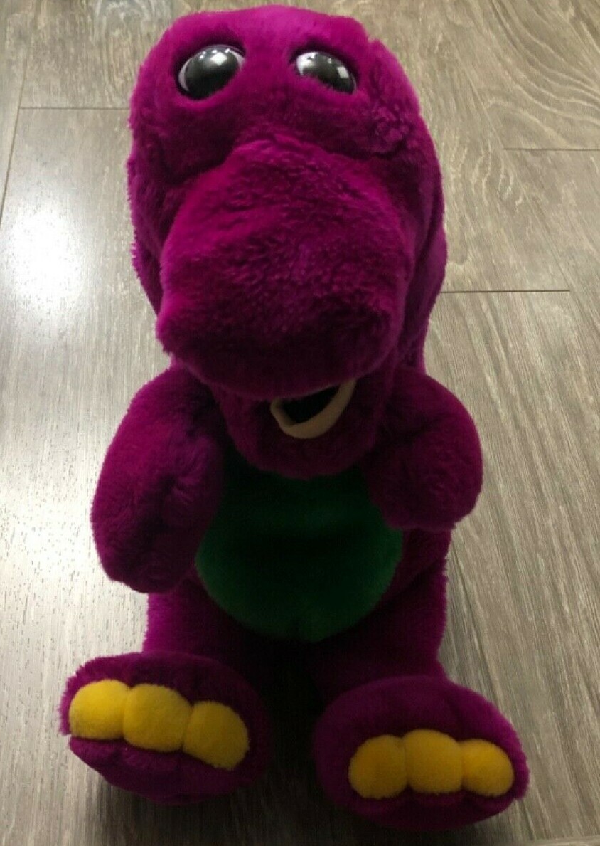 Dakin The Lyons Group Barney Plush Puppet 1992 – 13&Prime; Tall