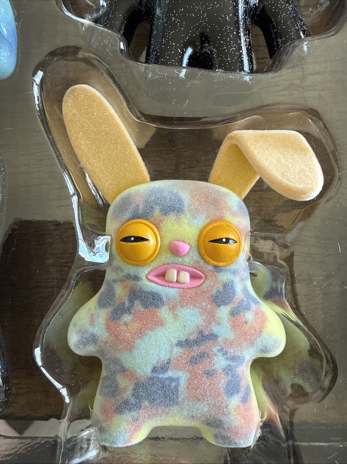 Fuggler Funny Ugly Monster Rabbid Rabbit 2.5 Flocked Figure RARE