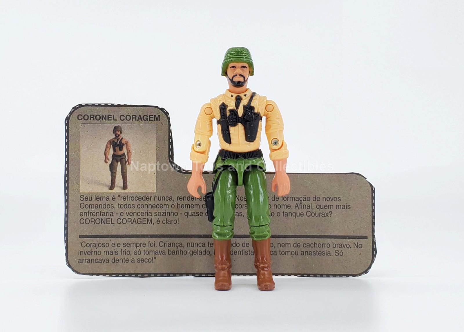 GI JOE COMANDOS EM ACAO FORCA BRUTA CORONEL CORAGEM w/ FILE CARD BRAZIL ESTRELA