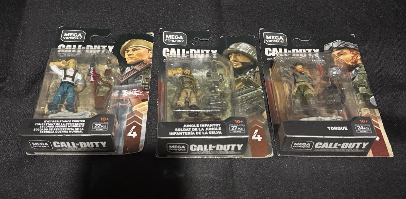 Mega Construx Call of Duty 3Figure Lot – Jungle Infantry, Torque New Sealed