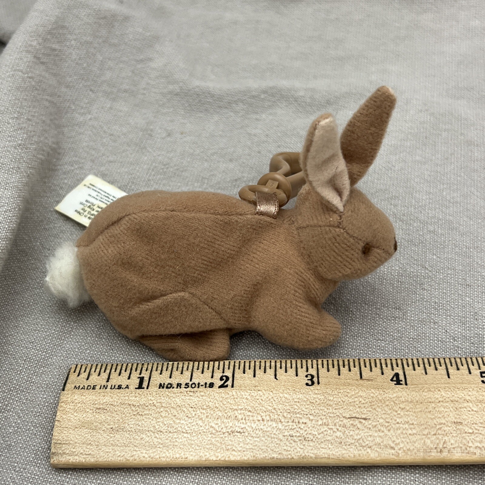 CHILD PLUSH BACKPACK BACK TO SCHOOL TELETUBBIES BUNNY RABBIT BAG CLIP PUPPET T1