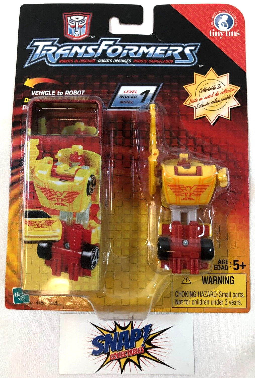 R.E.V. – Transformers – Tiny Tins- 2003 Hasbro (See Photos)