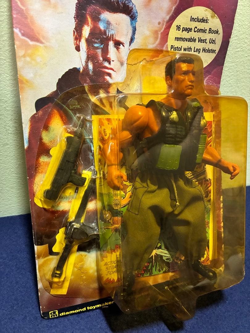 Diamond Toymakers Commando Schwarzenegger Figure Vintage 1985 w/Box Unopened